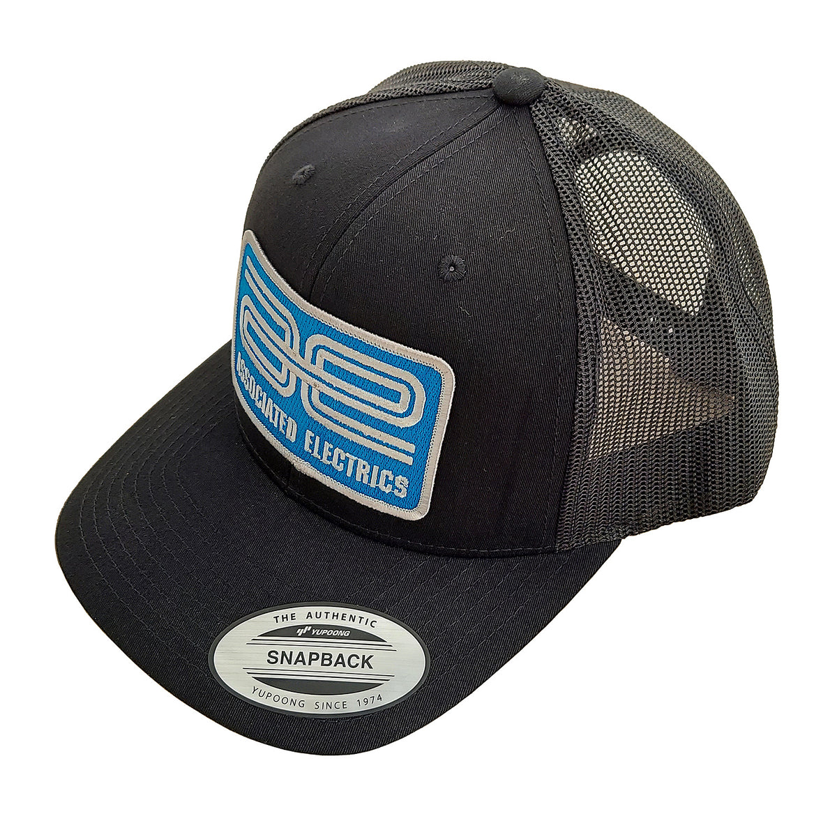 Associated Electrics Logo Trucker Hat, curved bill, black