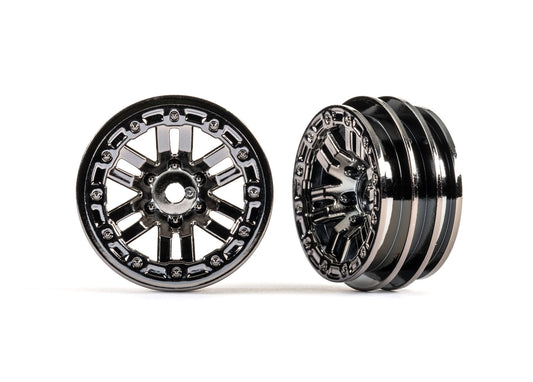 1.0" Black Chrome Wheels (2)