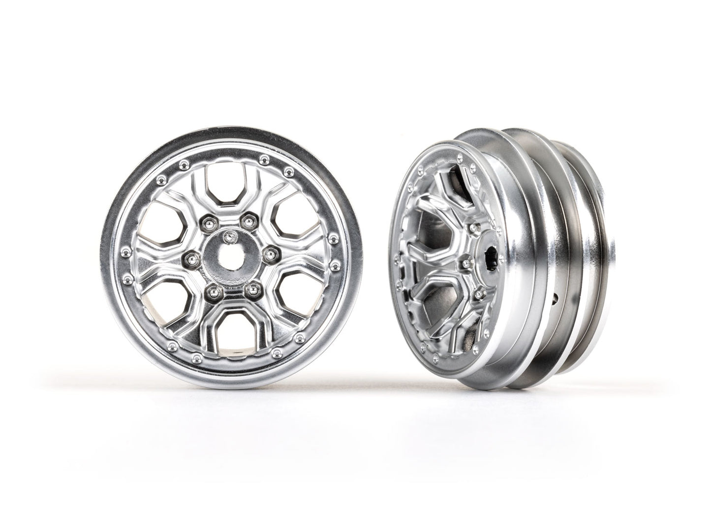 1.0" Satin Chrome Wheels (2)