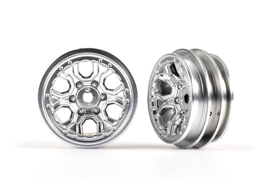 1.0" Satin Chrome Wheels (2)