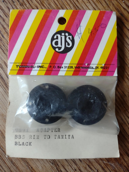 AJ'S (Twinn-K) Part #9400 Adapter BBS Rim to Tamiya - Black - VINTAGE