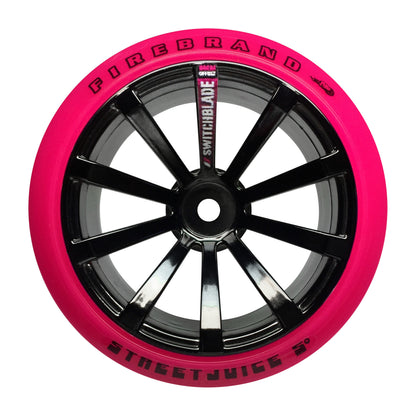 Firebrand RC Part #FBR1WHESWI985 SWITCHBLADE XDR6 5° Pre-Mounted Drift Tires Pink