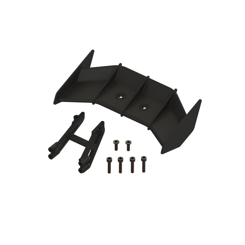 ARRMA 480074 Buggy Rear Wing Set For Typhon GROM - Black - PowerHobby