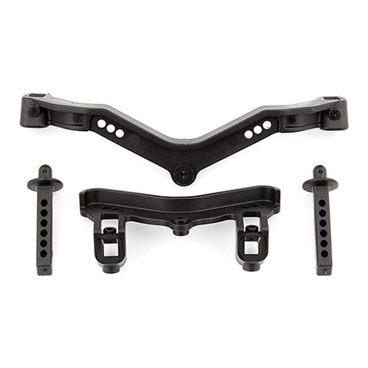 Associated Front Body Mounts & Posts, Fits: ProSC10, Reflex DB10 & Trophy Rat