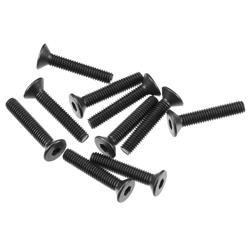 Axial Part #AXA0147 Hex Socket Flat Head M3x16mm, Black (10pcs)