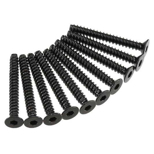 Axial Hex Socket Tap Flat Head M3x25mm, Black (10)