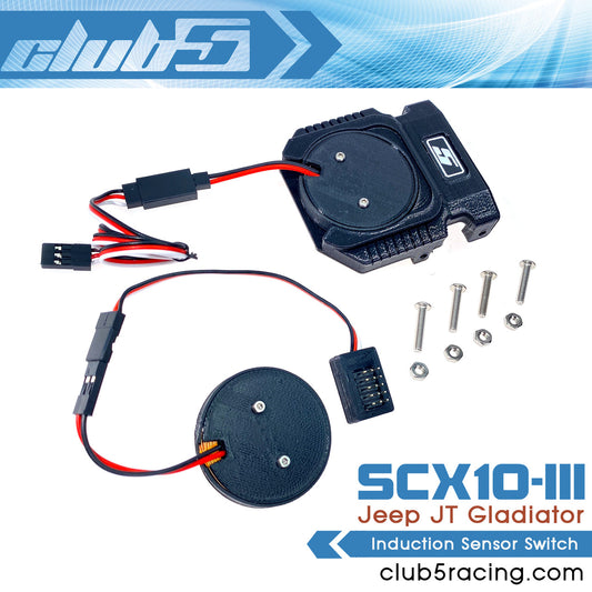 Club 5 Racing Part #C-AXA-083 Induction Sensor Switch for SCX10 III Jeep JT Gladiator Stock Lighting ( Waterproof )