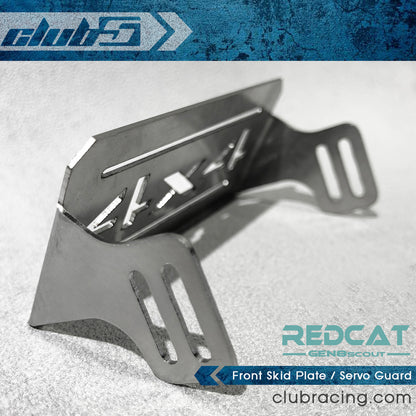 Club 5 Racing Part #C-RC-0056/3 Front Skid Plate / Servo Guard for Redcat GEN8 VS4-10, TRX4/ Wendigo