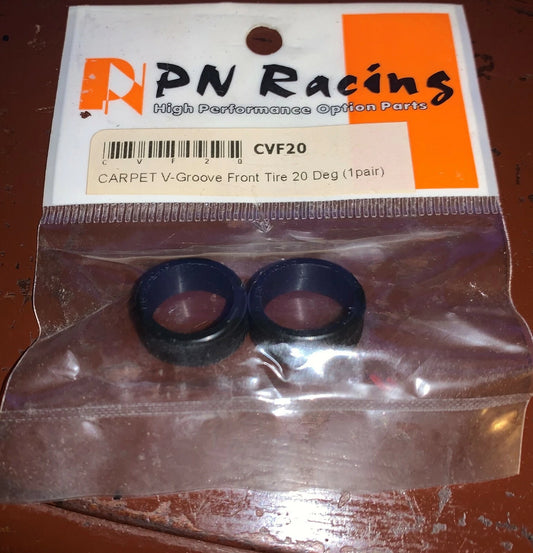 PN Racing Part #CVF20 Mini-Z CARPET V-Groove Front Tire 20 Degree (1 pair)