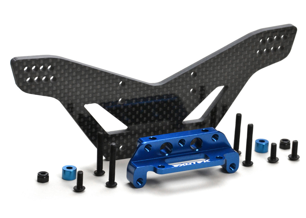 Exotek Part #EXO1983 Traxxas Slash Carbon Rear Drag Tower (Lower Ride Height)