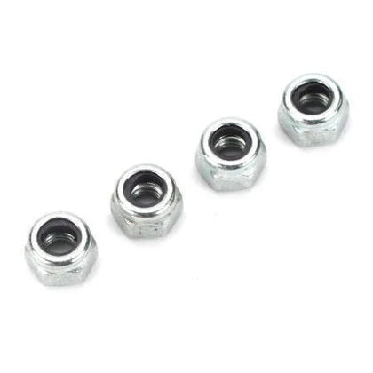 DU-BRO Part #2101 3mm Metric Nylon Insert Lock Nuts 4ct – Zinc Plated RC Hardware
