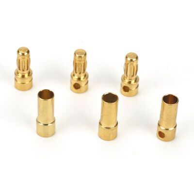 Dynamite Part #DYNC0043 Connector: Gold Bullet Set, 3.5mm (3)