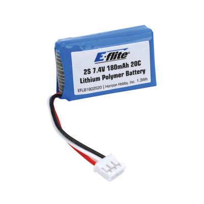 E-Flite Part #EFLB1802S20 2S LiPo Battery 20C (7.4V/180mAh) w/UMX Connector