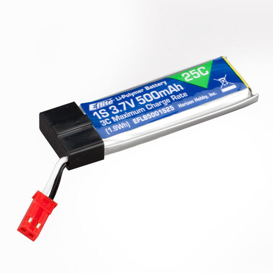 E-Flite Part #EFLB5001S25 1S 3.7V 500mAh 25C Li-Po Battery: JST-RCY