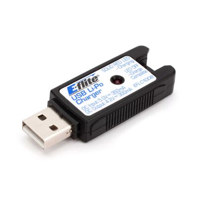 E-Flite Part #EFLC1008 1S USB Li-Po Charger, 300mA