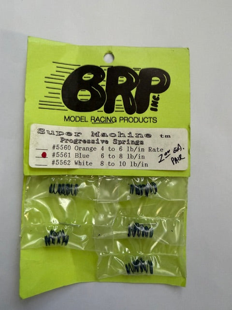 BRP Racing Part #BRP5561 Super Machine Progressive Springs Blue 6-8lb/in Rate 5 pairs - vintage