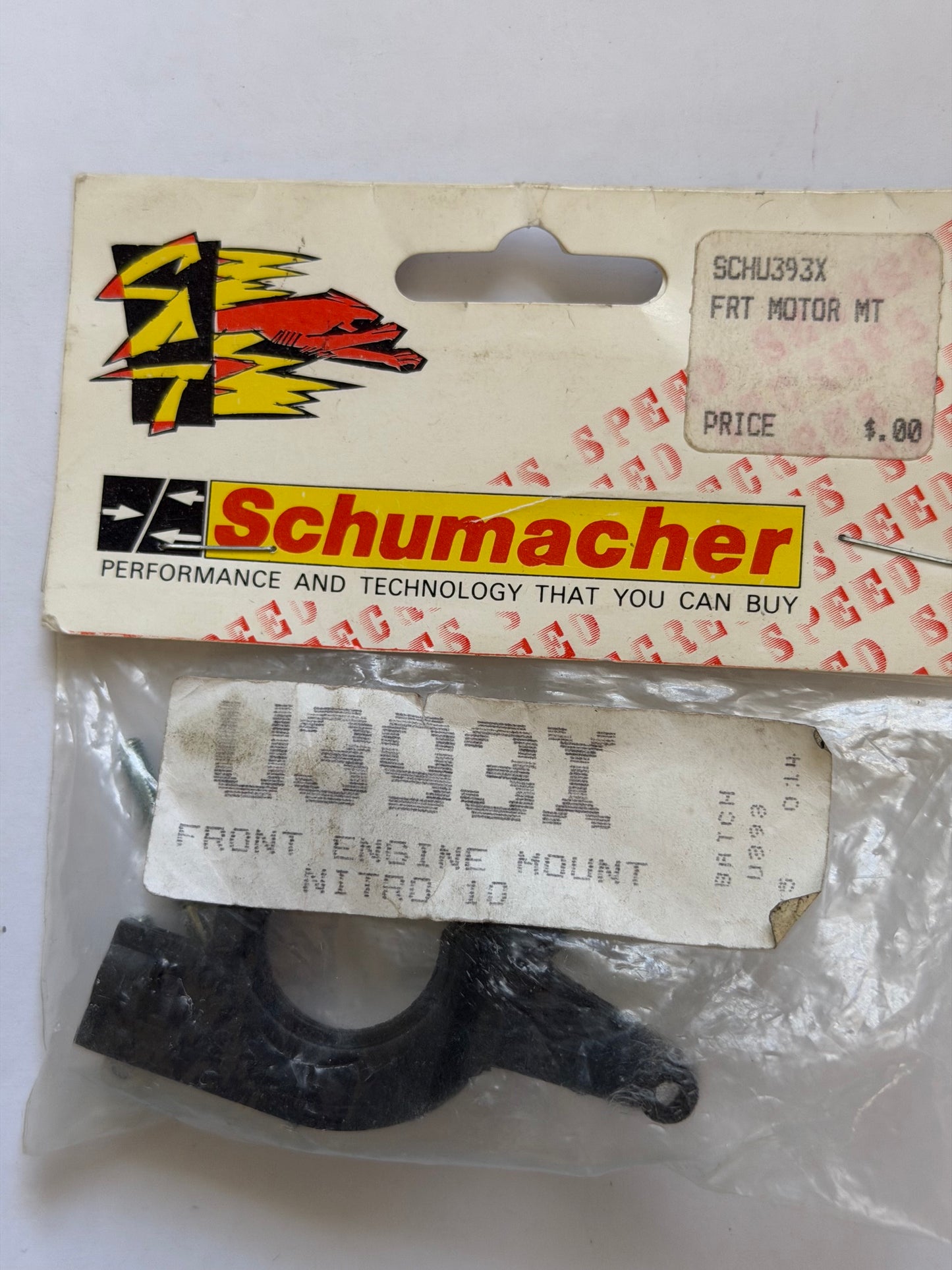 Schumacher Part #U393X Front Engine Mount Nitro 10