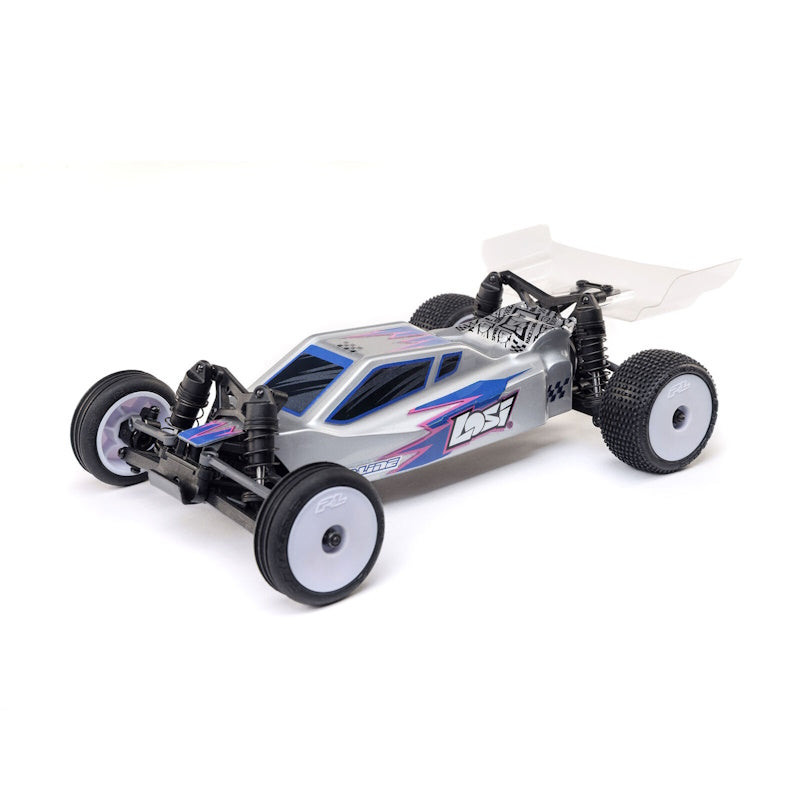 Losi 1/24 Micro-B 2S 2WD RTR Race Buggy Silver w Battery + Charger