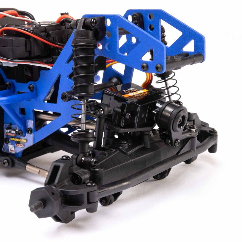 Losi 1/18 Mini LMT 4X4 BLUE Brushed Monster Truck RTR, Son-Uva Digger LOS01026T2 - PowerHobby
