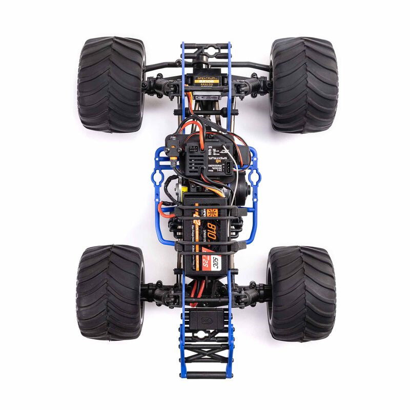 Losi 1/18 Mini LMT 4X4 BLUE Brushed Monster Truck RTR, Son-Uva Digger LOS01026T2 - PowerHobby