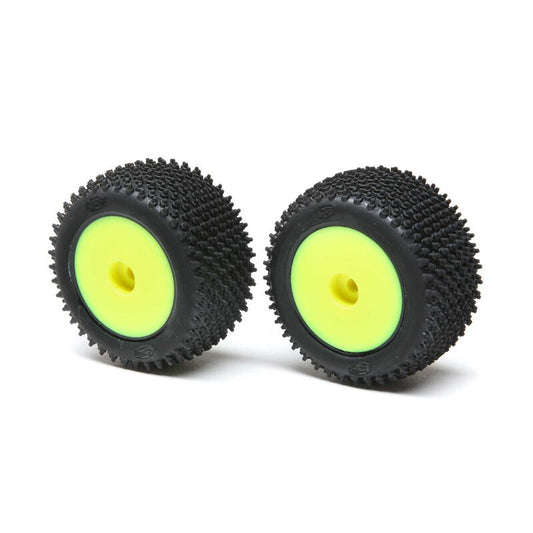 Team Losi Part #LOS41009 Step Pin Mounted Rear Tires, Yellow (2): Mini-T 2.0