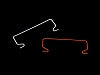 PN Racing Part#: MA0140A Mini-Z MA010 Front Swing Bar 0.5mm (White) & 0.5mm (Orange)