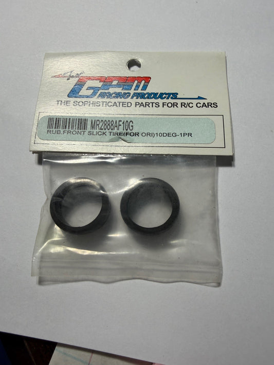 Team GPM Part#MR2888AF10G Rubber Front Slick Tire (for Ori) 10 Deg - 1Pair