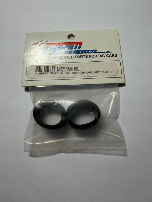 Team GPM Part #MR2888AR10G Rubber Rear Slick Tire (for Ori) 10 Deg - 1 pair