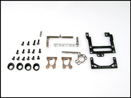 PN Racing Mini-Z 2WD 94mm Reconfigurable Carbon Fiber Motor Mount Silver Part #MR2996S