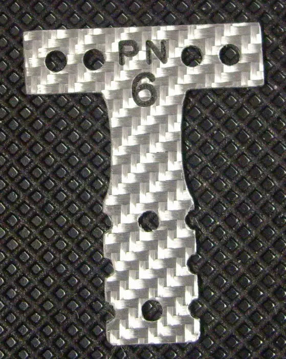 PN Racing Mini-Z MR03 MM Silver Carbon T-Plate #6 Part#: MR3004S