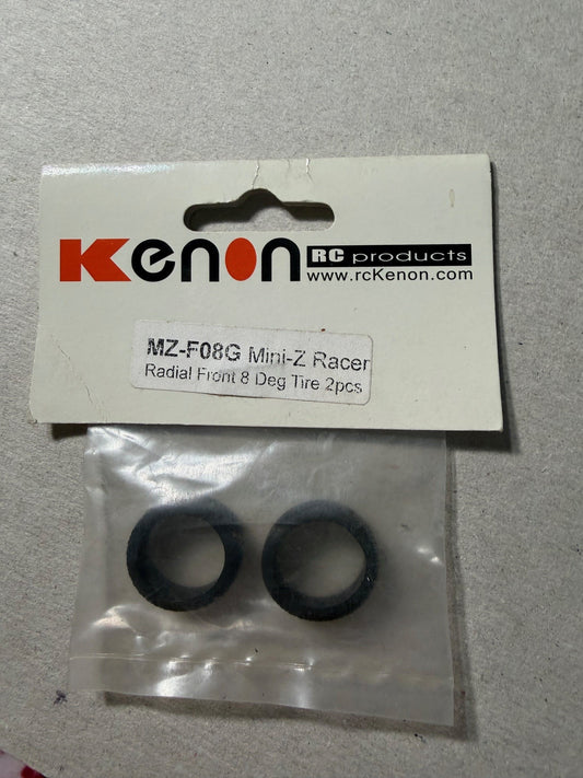 Kenon Part #MZ-F08G Mini-Z Racer Radial Front 8 Deg Tire (2pcs)