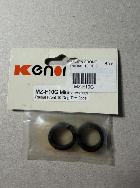 Kenon Part #MZ-F10G Mini-Z Racer Radial Front 10 Deg Tire 2pcs