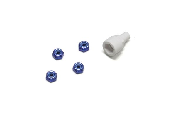 Kyosho Color Nylon Nut Blue Part #MZW13BL