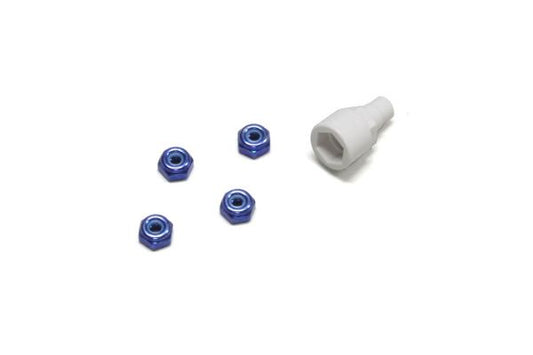 Kyosho Color Nylon Nut Blue Part #MZW13BL