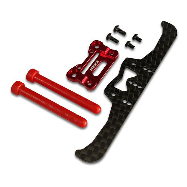 NEXX Racing NX-211 Pancar Carbon Bumper with Aluminum Adapter, Red