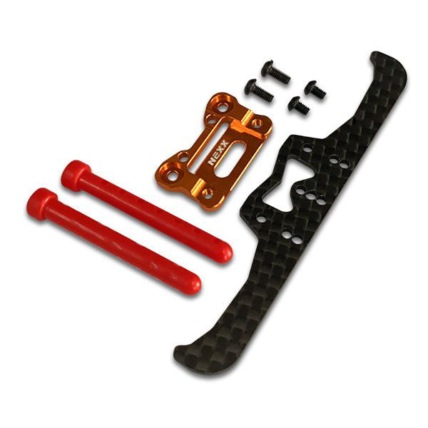 NEXX Racing NX-212 Pancar Carbon Bumper with Aluminum Adapter, Orange
