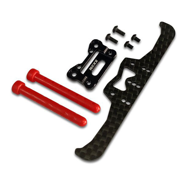 NEXX Racing NX-214 Pancar Carbon Bumper with Aluminum Adapter, Black