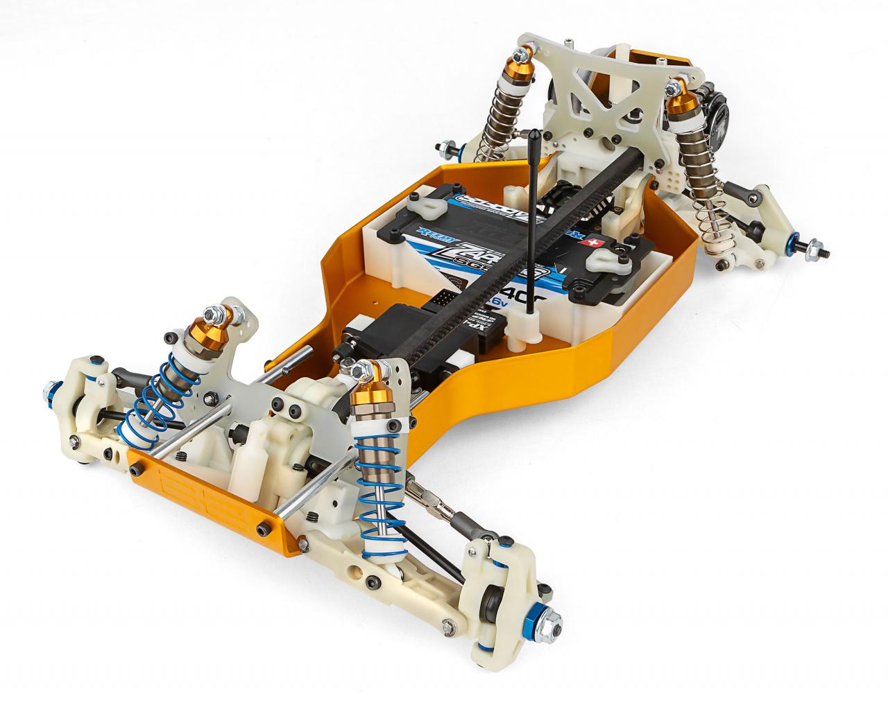 RC10 4WD chassis with body off