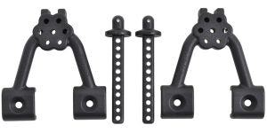 RPM Rear Shock Hoops and Body Mounts for the Axial SCX10 - Black