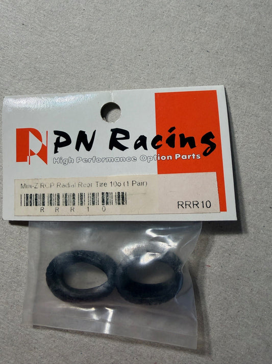 PN Racing Part #RRR10 Mini-Z RCP Radial Rear Tire 10 Degree (1 Pair)