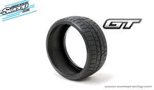 Sweep Racing Part #S40245 1:8 GT Racing Treaded Tires 45 deg. w/Belt & Inserts, 2pcs