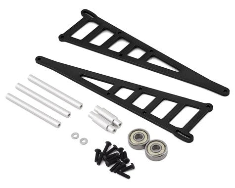 STRC Part #ST3678WGM Aluminum Adjustable Wheelie Bar Kit, for Traxxas Slash 2WD LCG / Rustler / Bandit, GUN METAL
