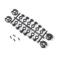 Tekno Part #TKR6140D Shock Rod End and Spring Perch Set (w/ assorted length rod ends)