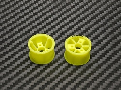 PN Racing Part #XB11Y14 Machine Cut Delrin 14x20mm Yellow Flanged Rear Wheel R14 For XBILITY