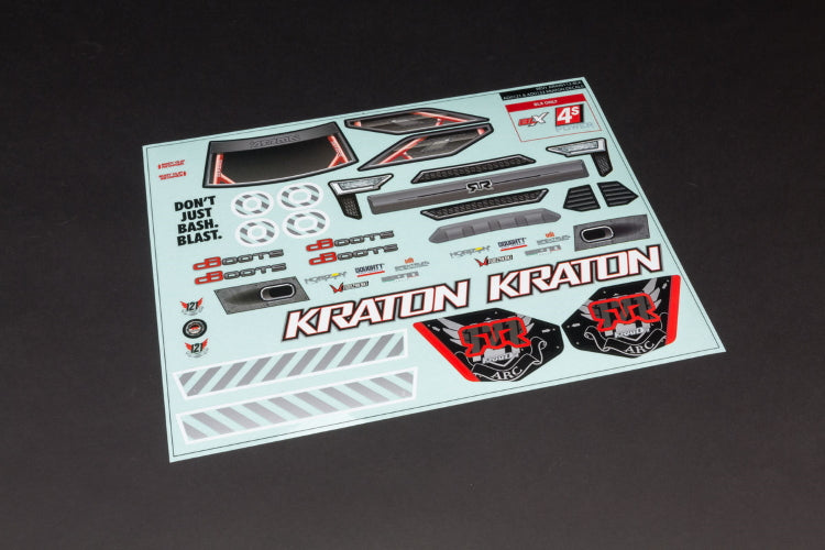 Arrma ARA402213 Kraton 4X4 Clear Bodyshell (Inc Decals) - PowerHobby