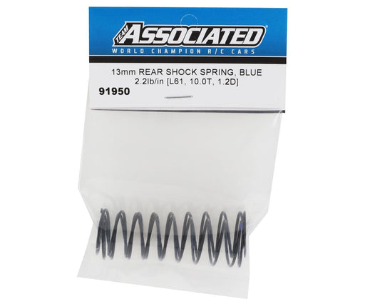 Associated 13mm Rear Shock Spring (Blue/2.2lbs) ASC91950 91950