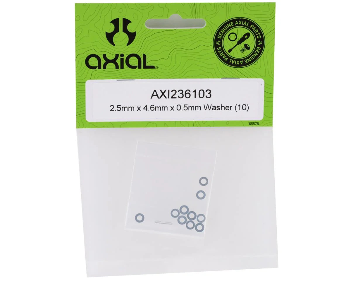 Axial Part #AXI236103 2.5mm x 4.6mm x 0.5mm Washer (10)