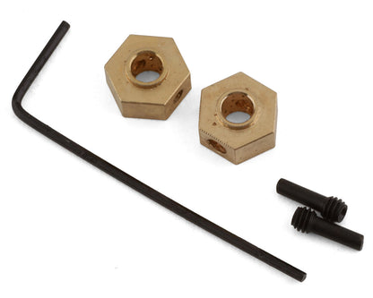 Axial Part #AXI302002 AX24/SCX24 Brass Hex Hubs (2) (1g)
