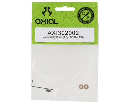 Axial Part #AXI302002 AX24/SCX24 Brass Hex Hubs (2) (1g)
