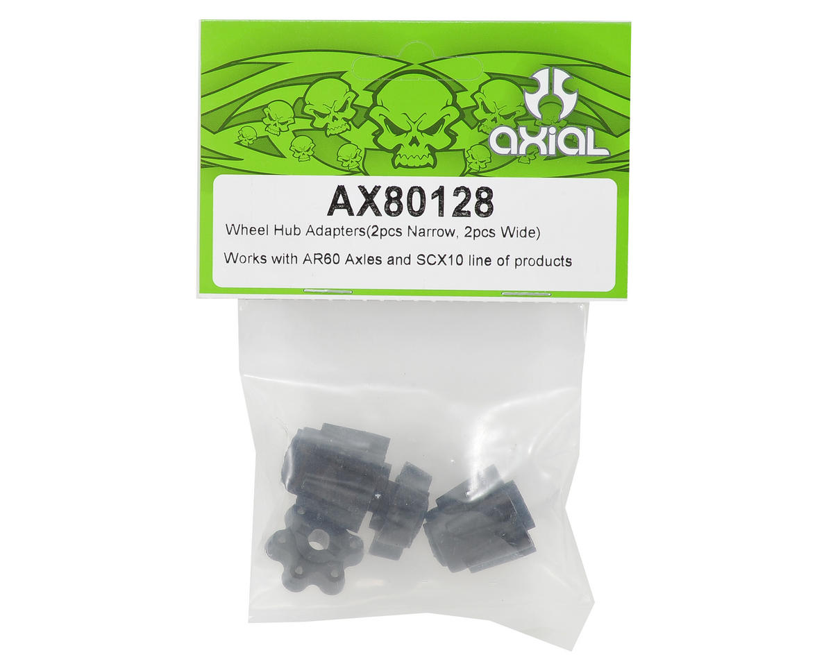 Axial Part #AX80128 Wheel Hub Adapters (2pcs Narrow, 2pcs Wide)